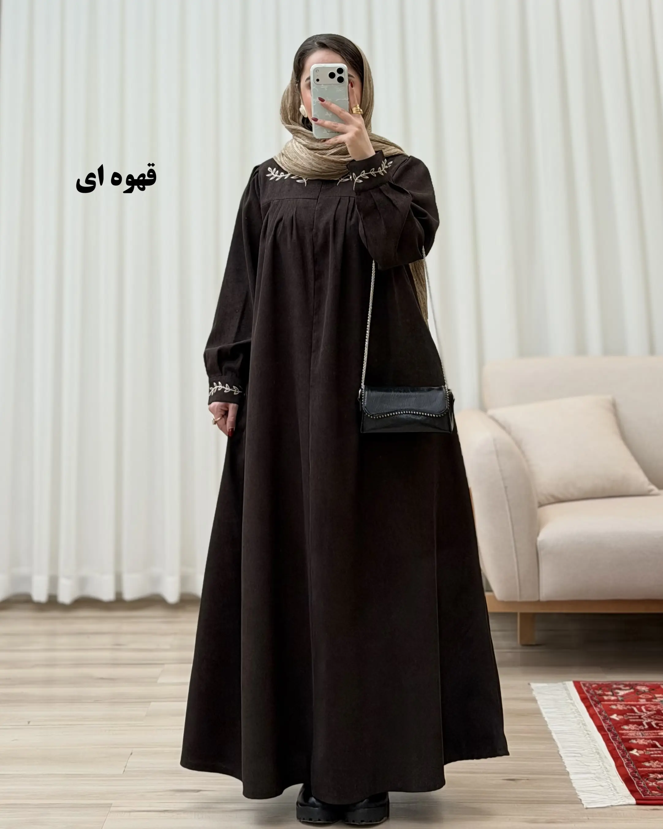 مانتو عبایی کبریتی مدل خوشه